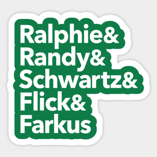 A Christmas Story Roll Call Sticker